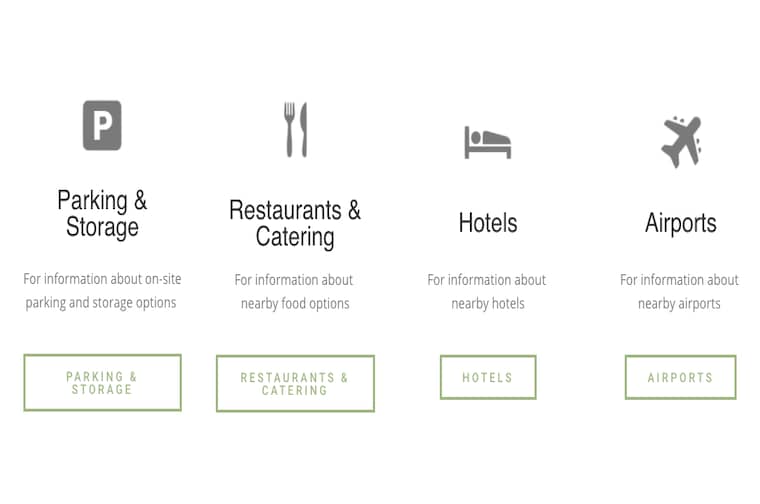 Location convenience characteristics for Darby Dan Farm filming locations